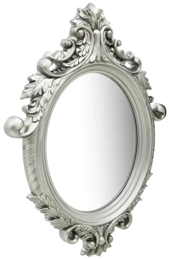 Srebrne lustro z ramą w stylu glamour W3-D44