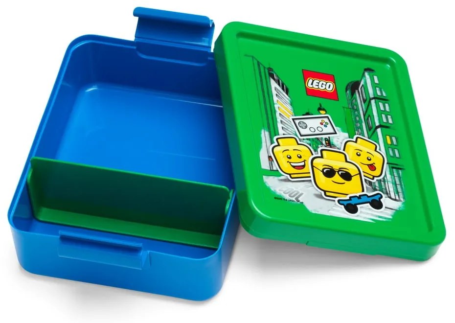 Zestaw zielono-niebieskiego pojemnika na lunch i butelki LEGO® Iconic