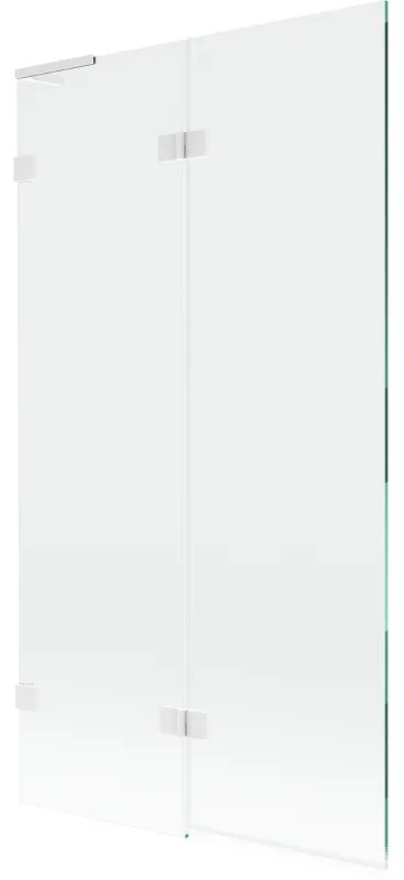 Mexen Lunar L parawan nawannowy 2-skrzydłowy lewy 100 x 150 cm, transparent, biały - 897L-100-100-20-00-L