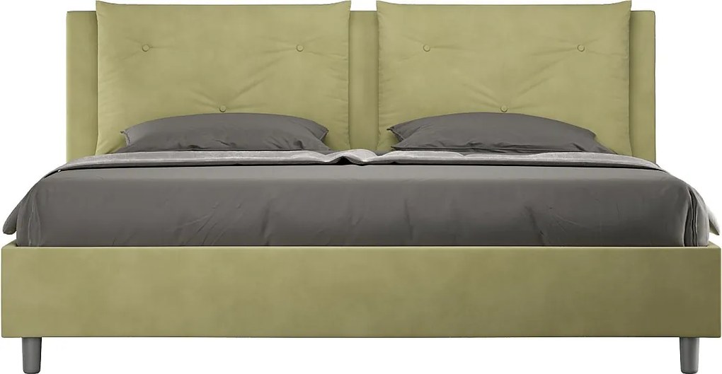 Łóżko bez stelaża tapicerowane 180x190 microfibra Zielony Appia