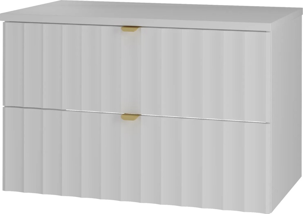 Szafka łazienkowa pod umywalkę nablatową Arcos 07, biały mat, 80 cm - zestaw 1