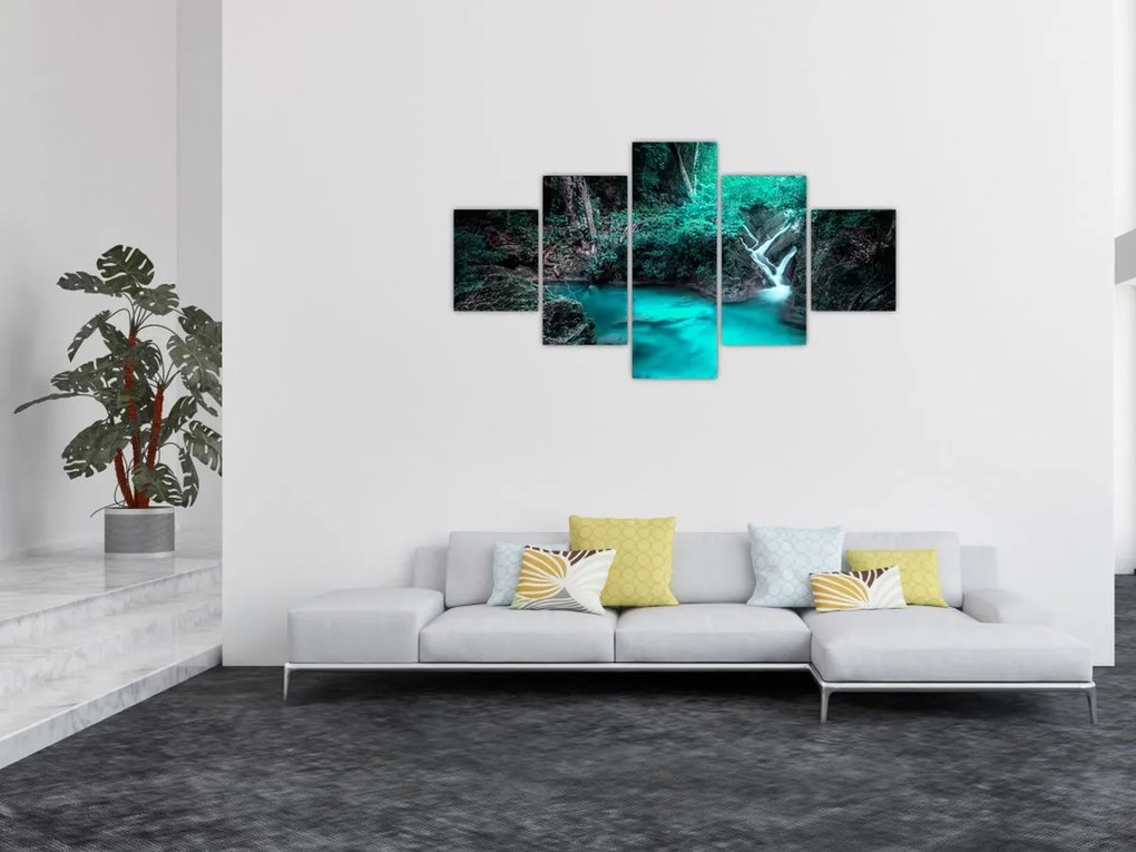 Obraz - Turkusowe jezioro (125x70 cm)