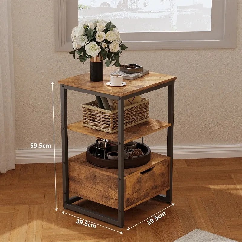 Szafka nocna ciemny brąz loft 80cm