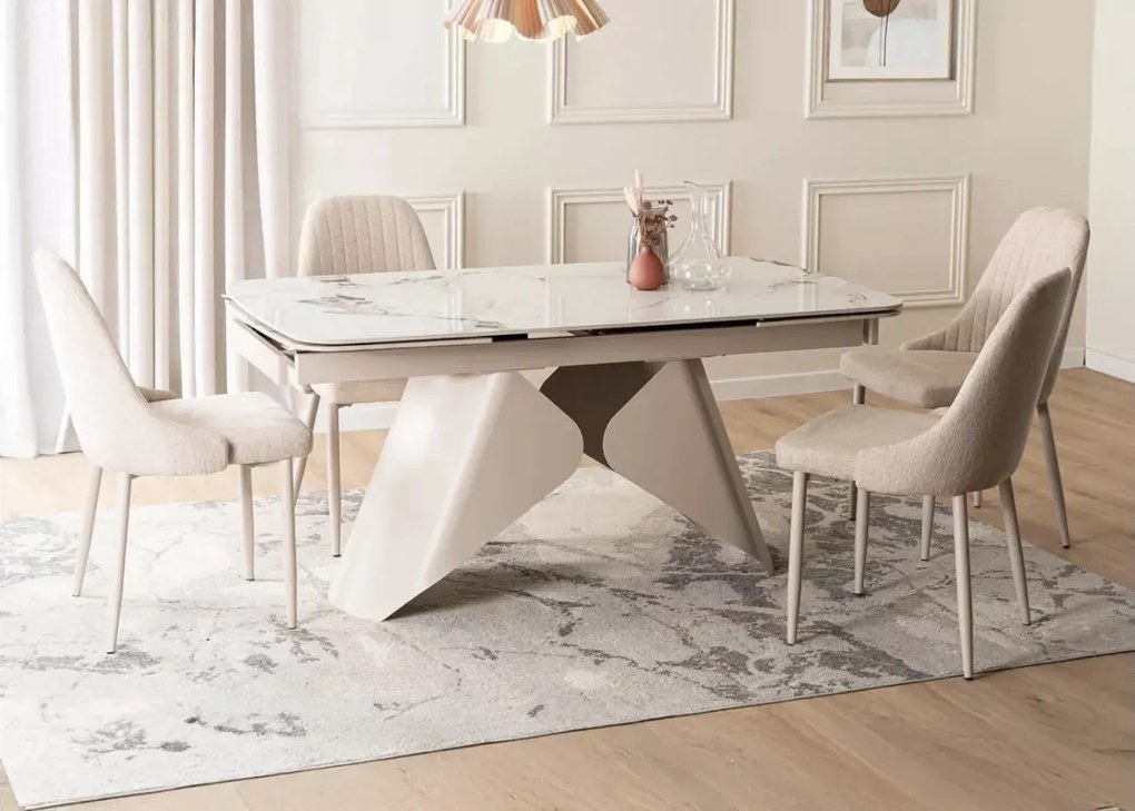 Stół rozkładany ceramiczny Daisy 160–240/90 cm do jadalni, nowoczesny