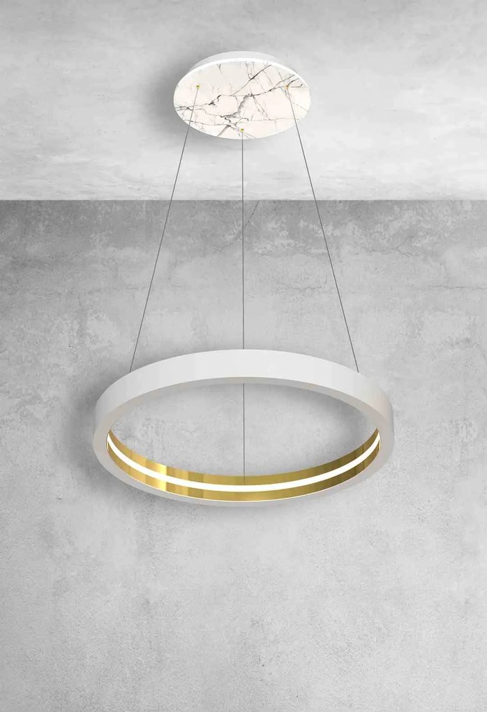 Lampa Wisząca CASSIOPEIA 8,5W LED biało złoto