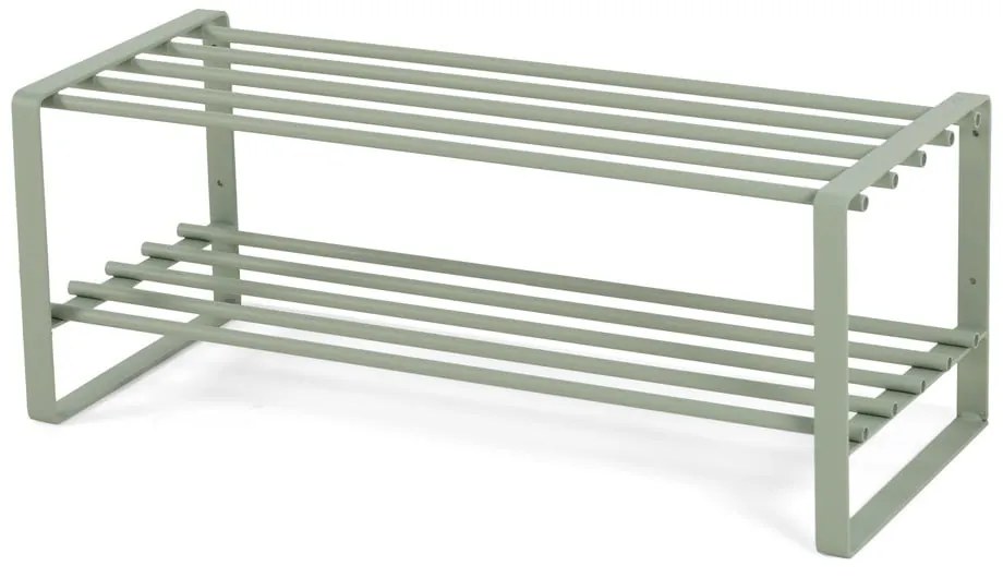 Zielonoszary metalowy regał na buty Rex – Spinder Design