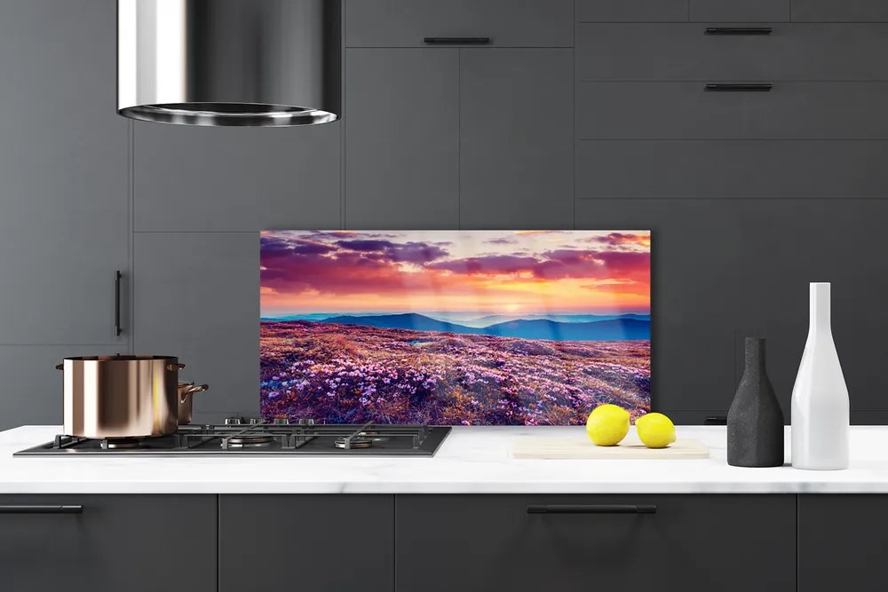 Panel Kuchenny Kwiatowy Dywan U Stóp Gór