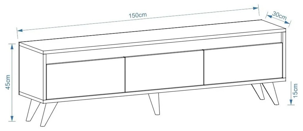 Stolik pod telewizor Century Walnut