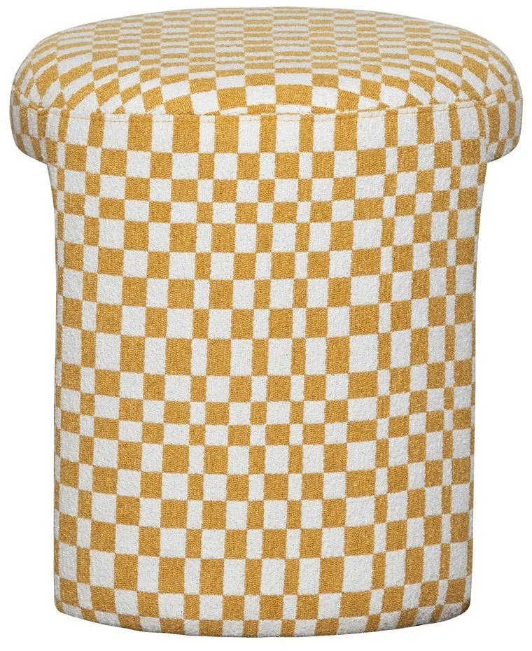 Żółty tapicerowany stołek Charlie – WOOOD