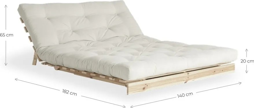 Zielona rozkładana sofa 140 cm Roots – Karup Design