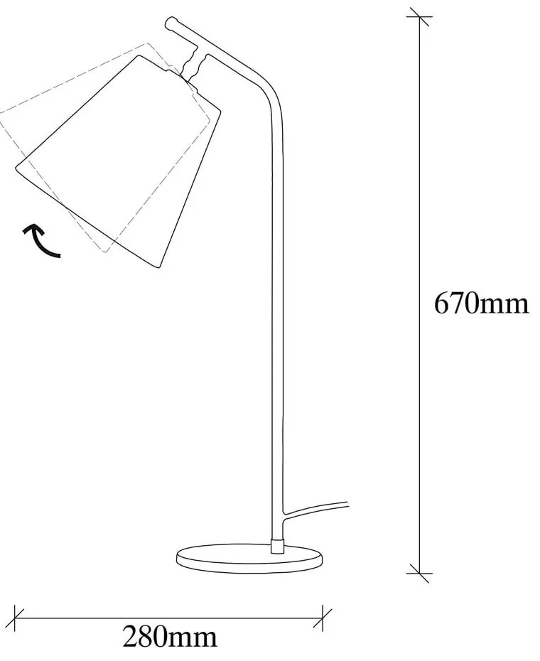 Lampa stołowa w biało-brązowym kolorze (wysokość 67 cm) Salihini – Opviq lights