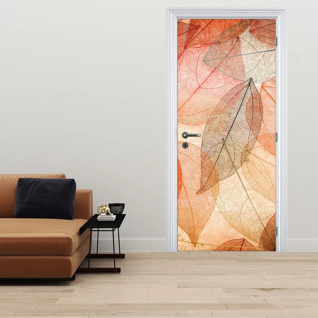 Fototapeta na drzwi - Malowane jesienne liście (95x205cm)