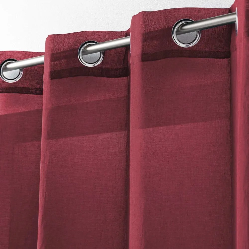 Bordowa firanka 140x240 cm Telma – douceur d'intérieur