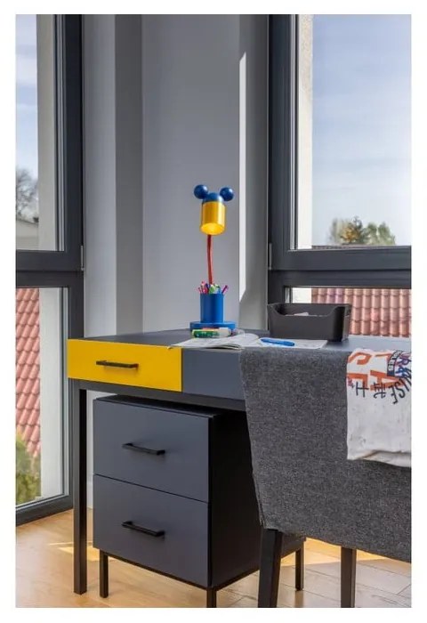 Niebieska lampa stołowa z metalowym kloszem (wysokość 50 cm) Mouse – GTV