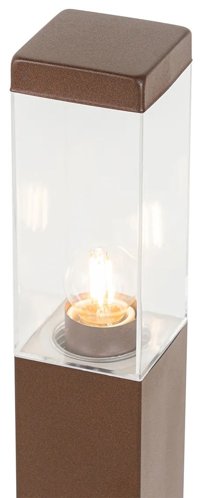 Inteligentna lampa zewnętrzna słupkowa rdzawobrązowa 80 cm z WiFi P45 - Malios