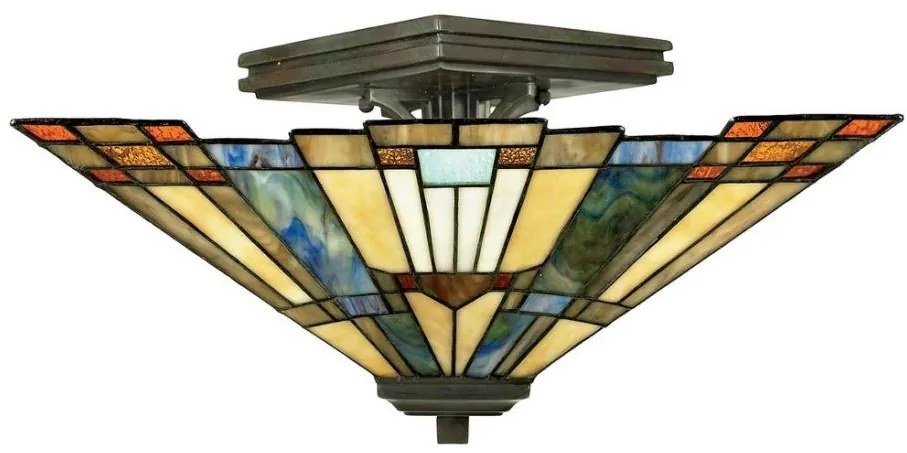 Elstead QZ-INGLENOOK-SF - Lampa sufitowa Tiffany INGLENOOK 2xE27/60W/230V