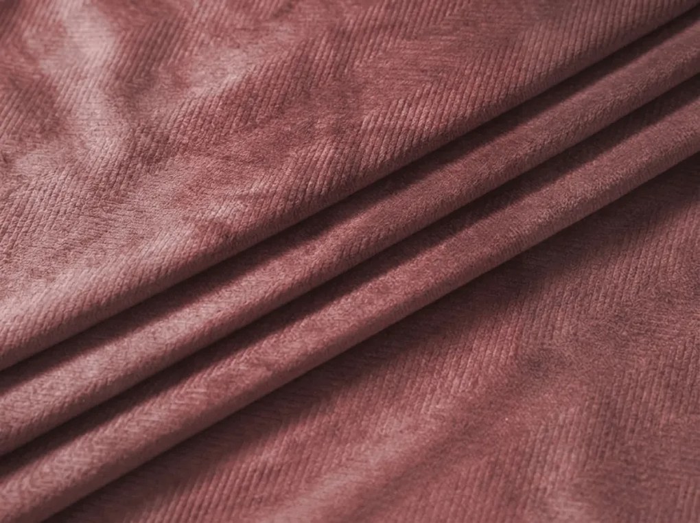 Zasłona zaciemniająca ELVIO VELVET 140x250 cm, staroróżowa Zawieszanie: Taśma z wiązaniami