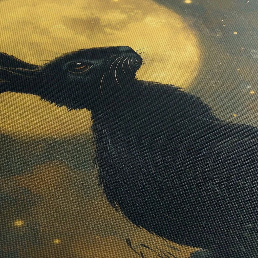 Obraz - Zając z księżycem (125x70 cm)