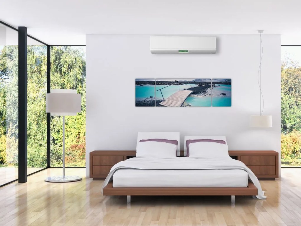 Obraz drewnianego mostu (170x50 cm)