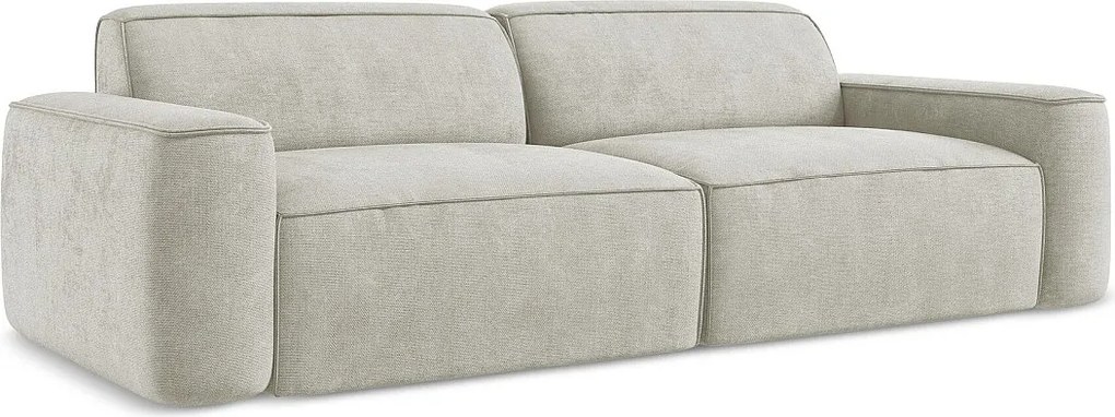 4-osobowa kanapa modułowa - z tkaniny szenilowej - perłowy - OMAO