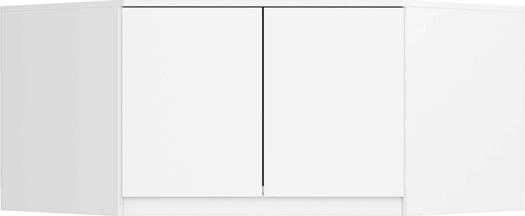 Nadstawka na szafę AKORD S100 Biała 100 cm 2 drzwi kolor Biały mat 3 półki 100x50x55 cm