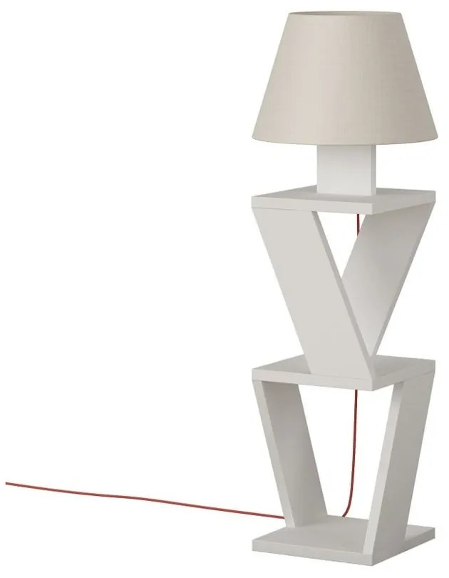 Biała wolno stojąca lampa Kozena White