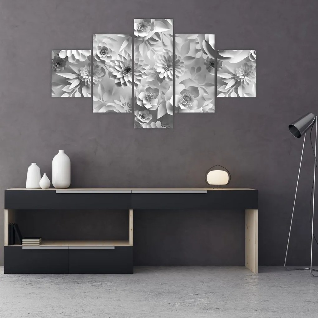 Obraz - Białe kwiaty (125x70 cm)