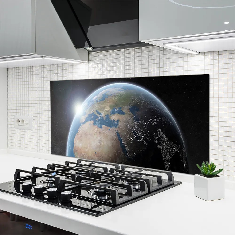 Panel Szklany Błękitna Planeta w Kosmosie