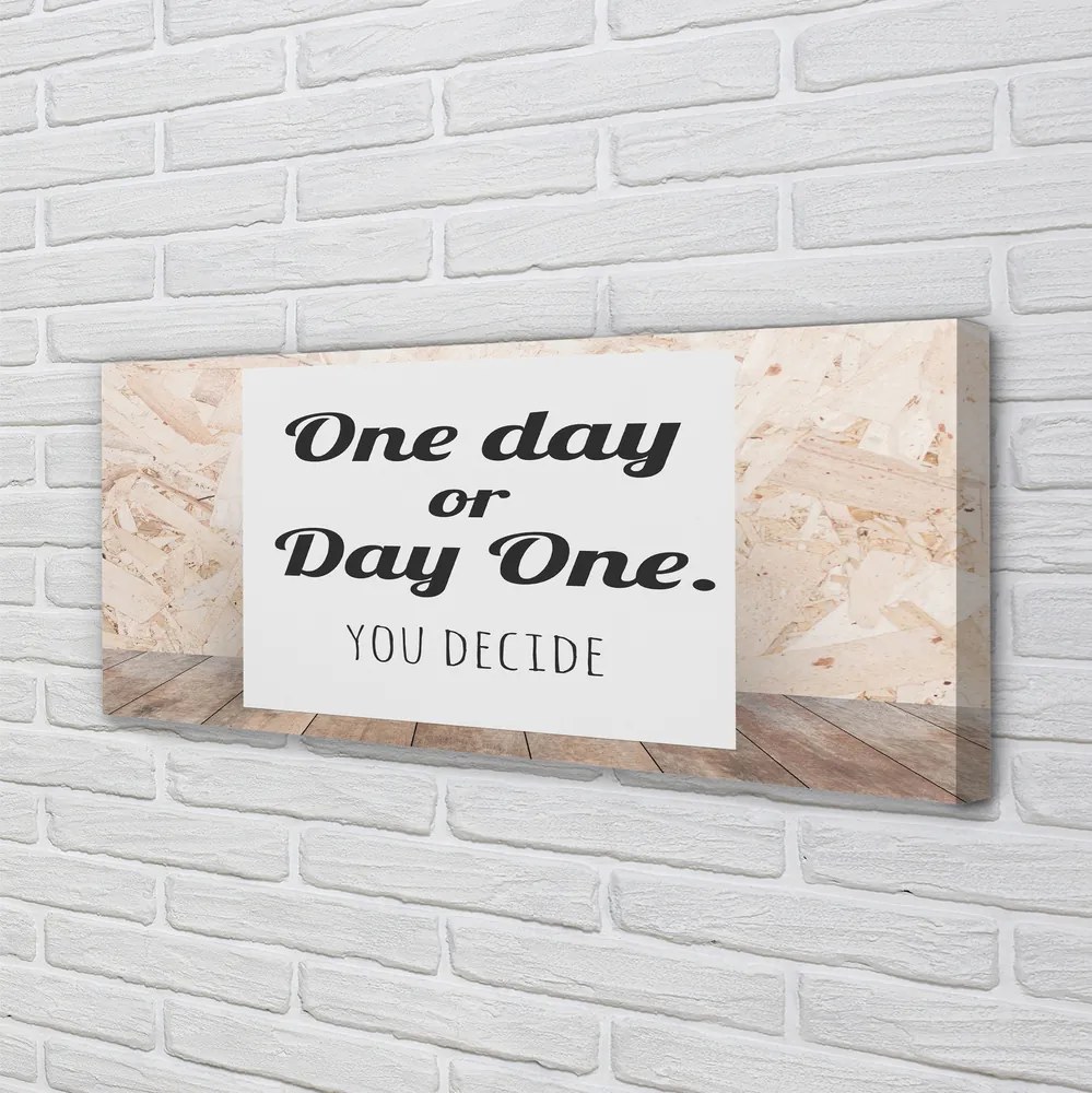 Fotoobraz na płótnie Minimalistyczny Napis na Białym Tle