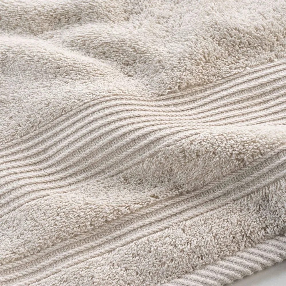 Beżowy bawełniany ręcznik kąpielowy frotte 70x130 cm Tendresse – douceur d'intérieur