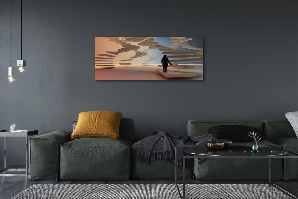 Fotoobraz na płótnie Przestrzenna Konstrukcja Schodów