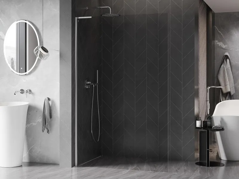 Mexen Kioto-X L ścianka prysznicowa Walk-in 60 x 200 cm, transparent 10 mm, chrom - 800-060-107-01-00-X