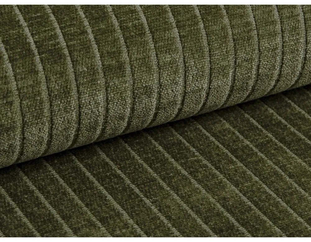 Zielona sztruksowa sofa 224 cm Bergamo – Cosmopolitan Design