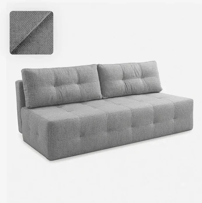 Sofa z Funkcją Spania MORANA Szara Szenil Nowoczesna