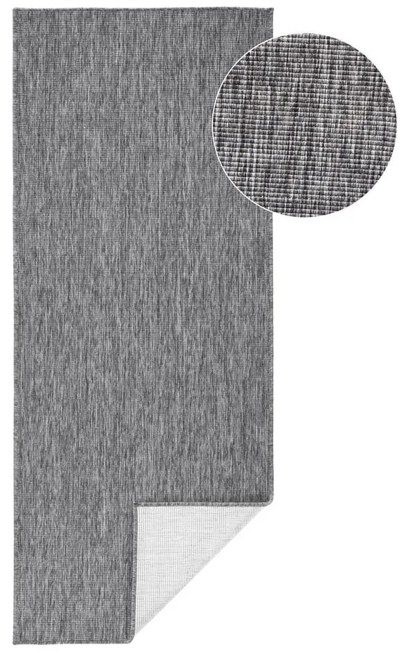Szary chodnik dwustronny odpowiedni na zewnątrz NORTHRUGS Miami, 80x250 cm