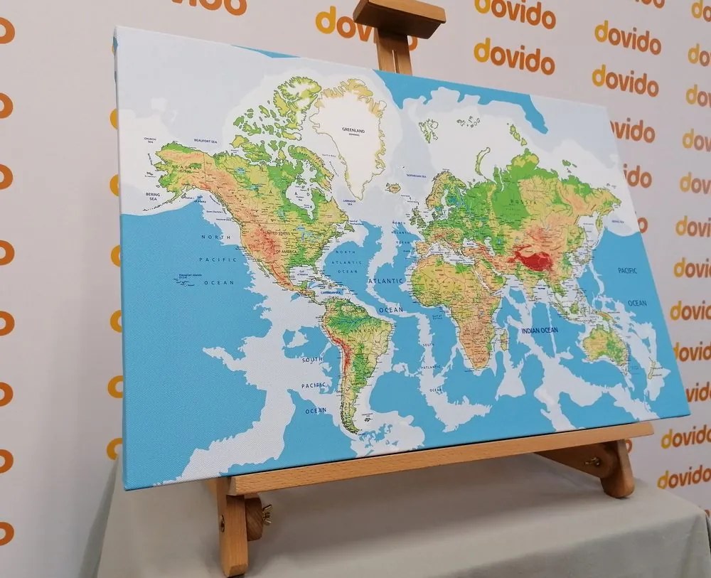 Obraz na korku klasyczna mapa świata