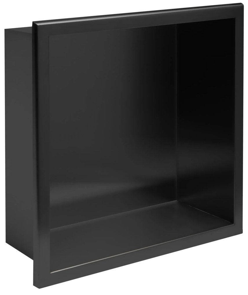 PÓŁKA WNĘKOWA ŁAZIENKOWA 30x30 czarny mat