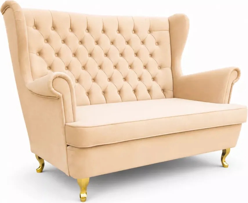 Designerska sofa uszak 2 osobowa głęboko pikowana