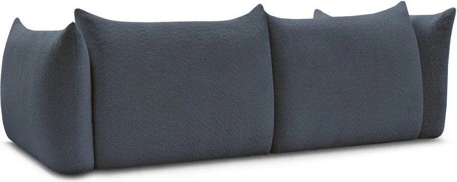 Ciemnoniebieska sofa z materiału bouclé 286 cm Azra – Bobochic Paris