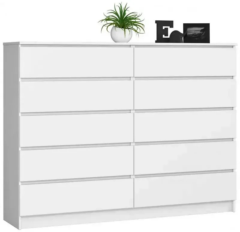 Biała komoda z szufladami F0-A15