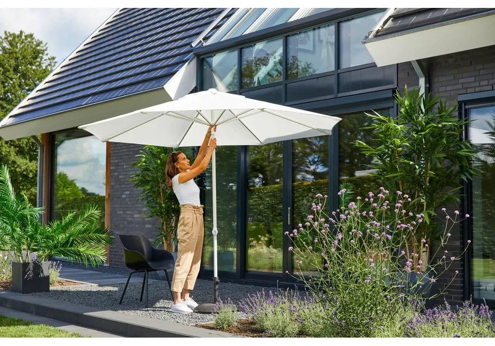 Biały parasol Hartman Sophie, ø 300 cm