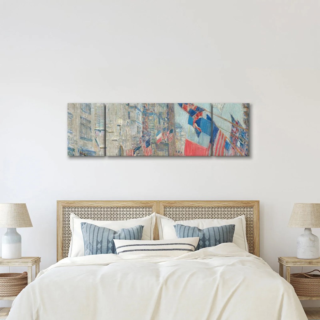 Obraz - Childe Hassam, Allies day, reprodukcje (170x50 cm)