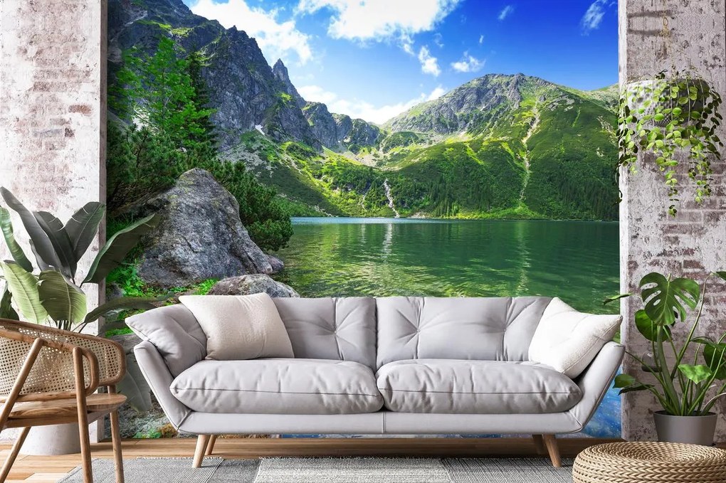 Fototapeta - Jezioro w Tatrach (196x136 cm)