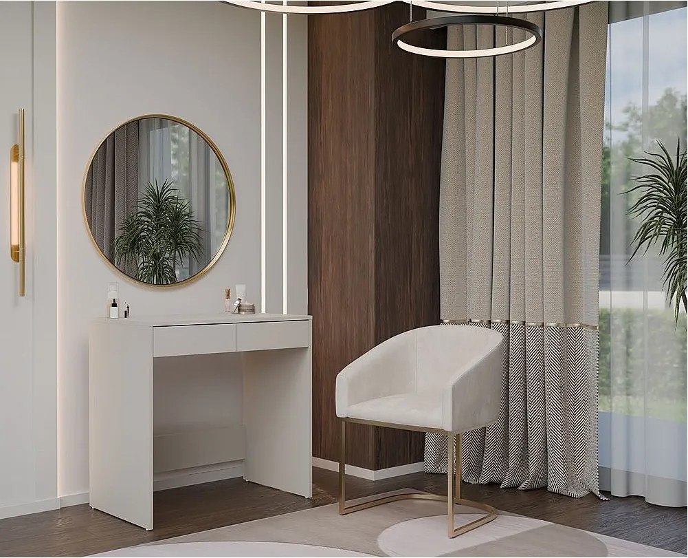 Biurko Marina 2S | Kaszmir | 50x81x80 cm |2 Szuflady | Nowoczesny Wygląd