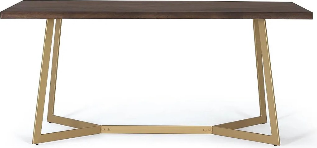 Table à manger en bois manguier et metal