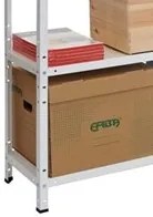 Regał półkowy, 1700x750x300 mm, nośność 75 kg, biały