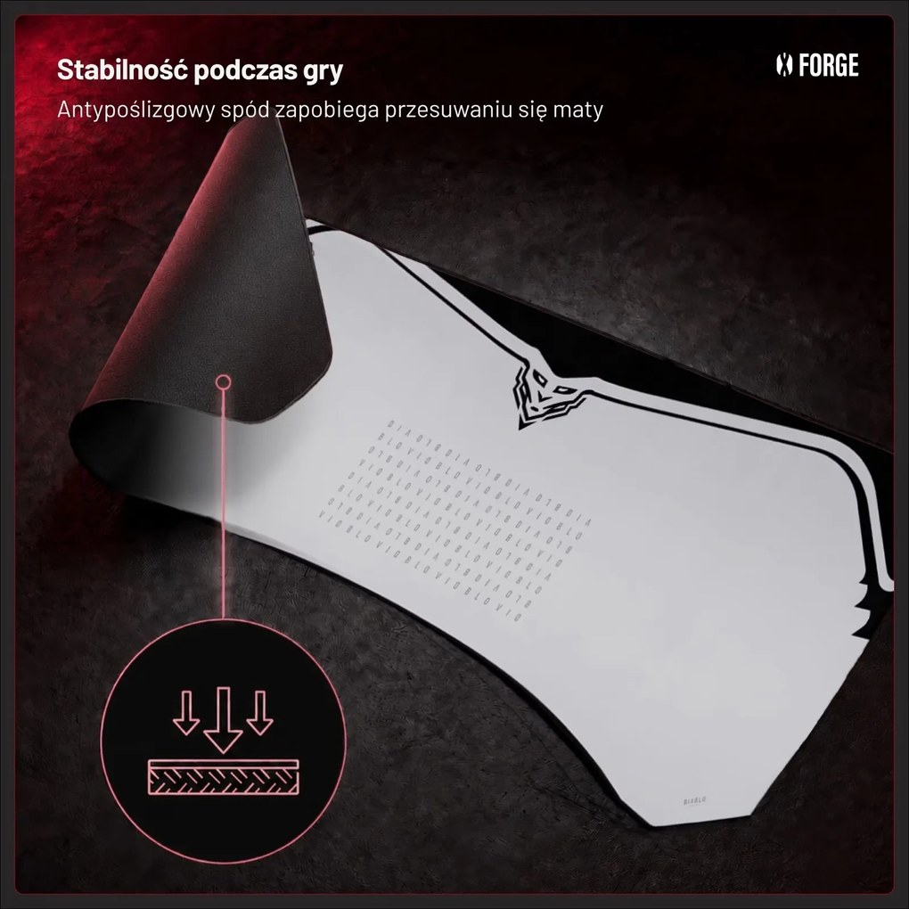 Podkładka ochronna na biurko Diablo X-Forge 140 cm, Nightwolf Moon