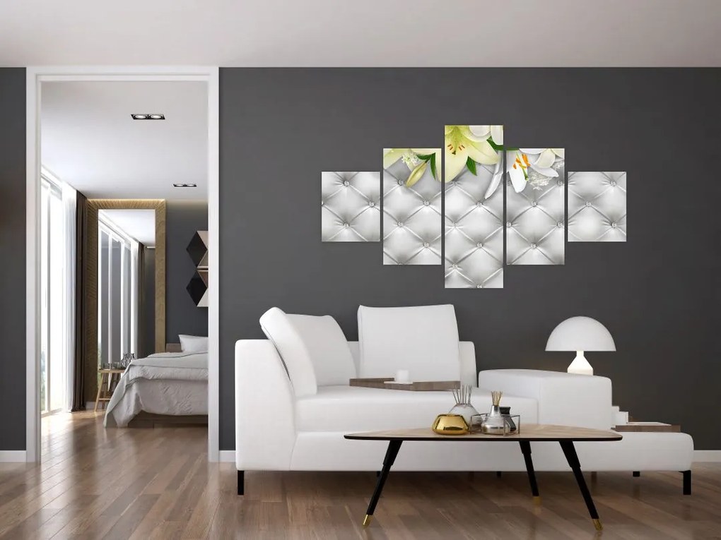 Obraz kwiatów lilii (125x70 cm)