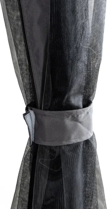 Huśtawka Ogrodowa CARMEN Szara/Czarna Nowoczesna