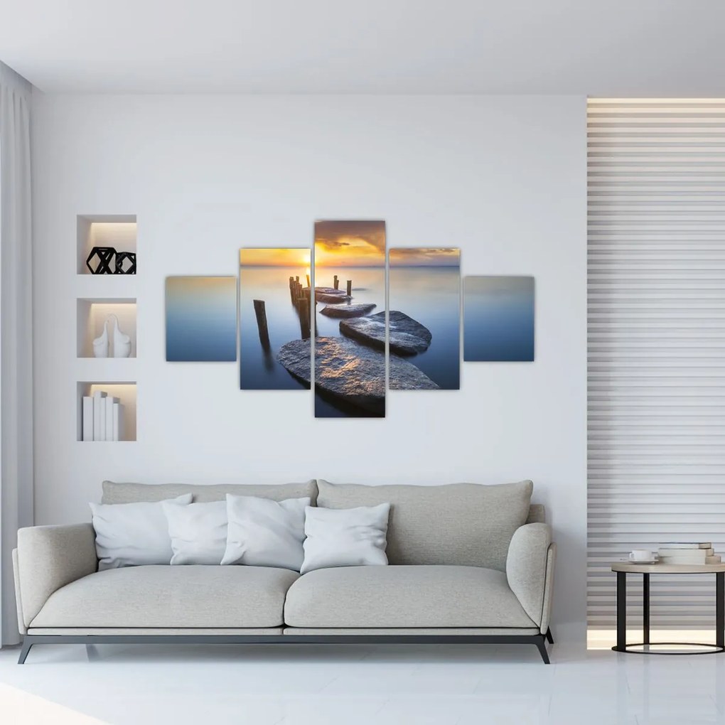 Obraz - Kamienne molo (125x70 cm)